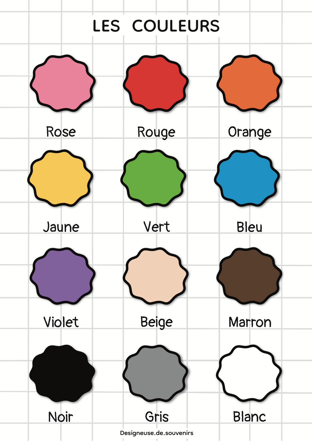 Affiche éducative : Les couleurs