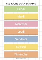 Affiche éducative : Les jours de la semaine
