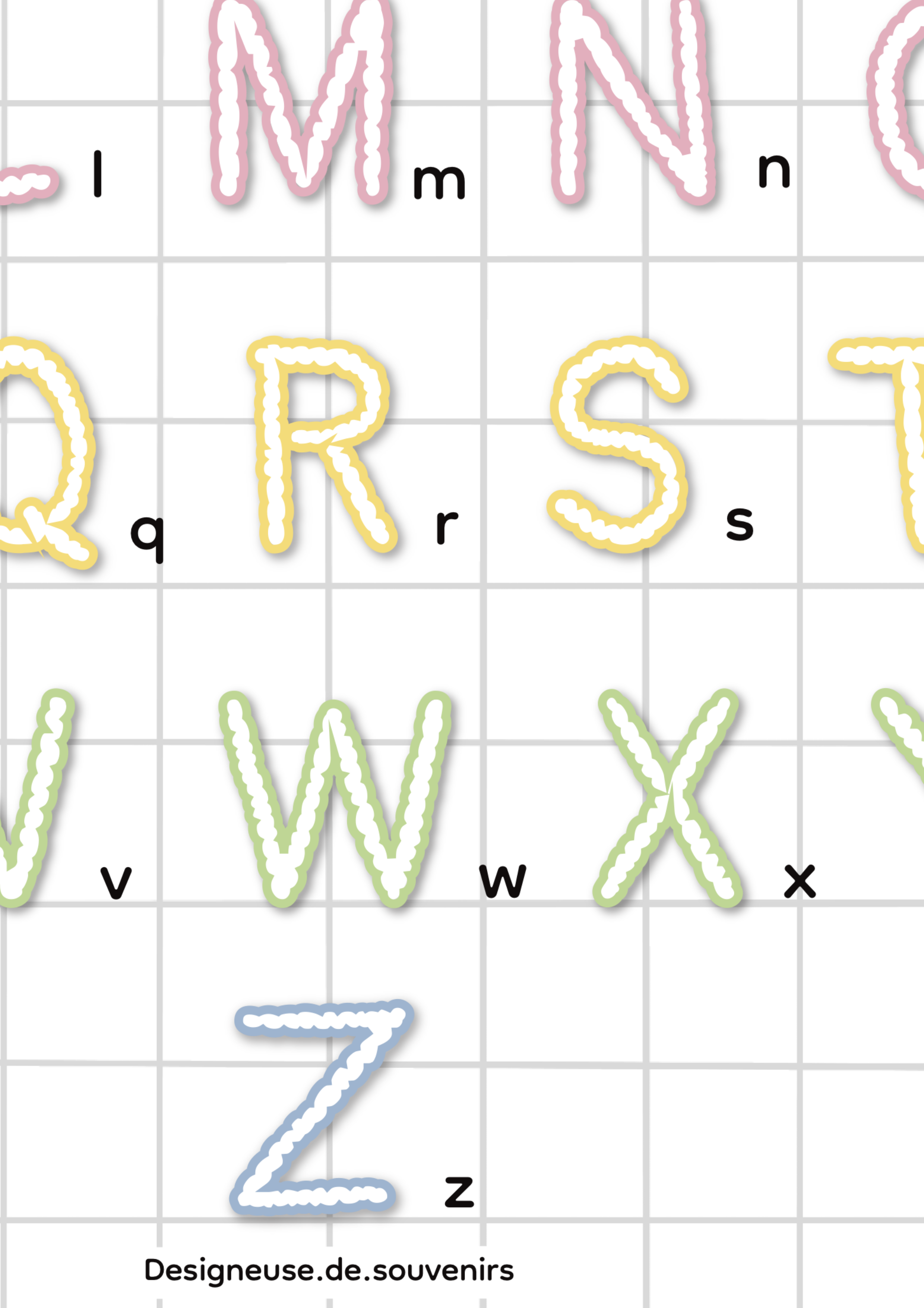 Affiche educative : Les lettres alphabétique