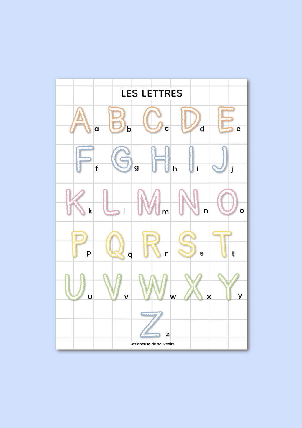 Affiche educative : Les lettres alphabétique