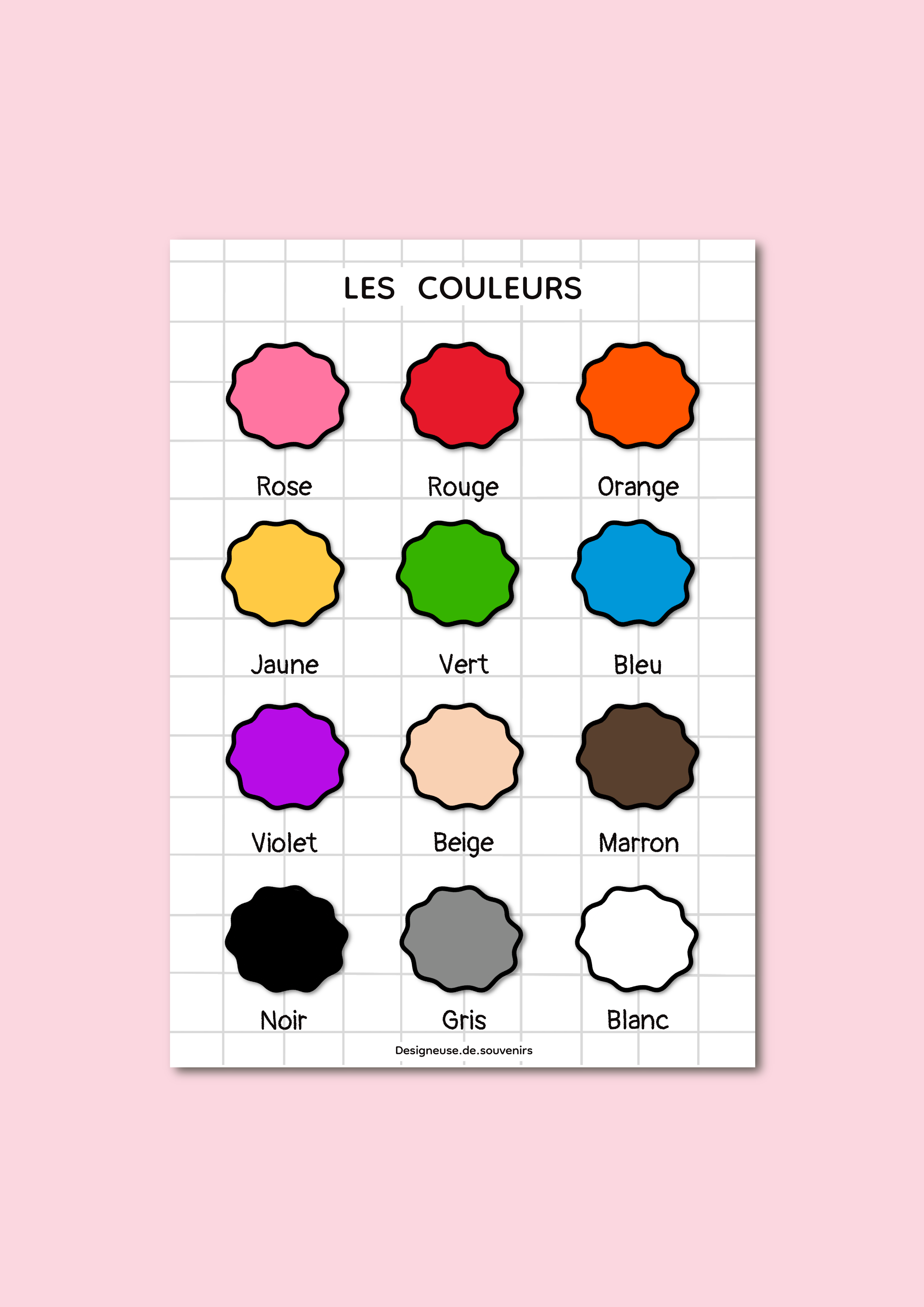 Affiche éducative : Les couleurs