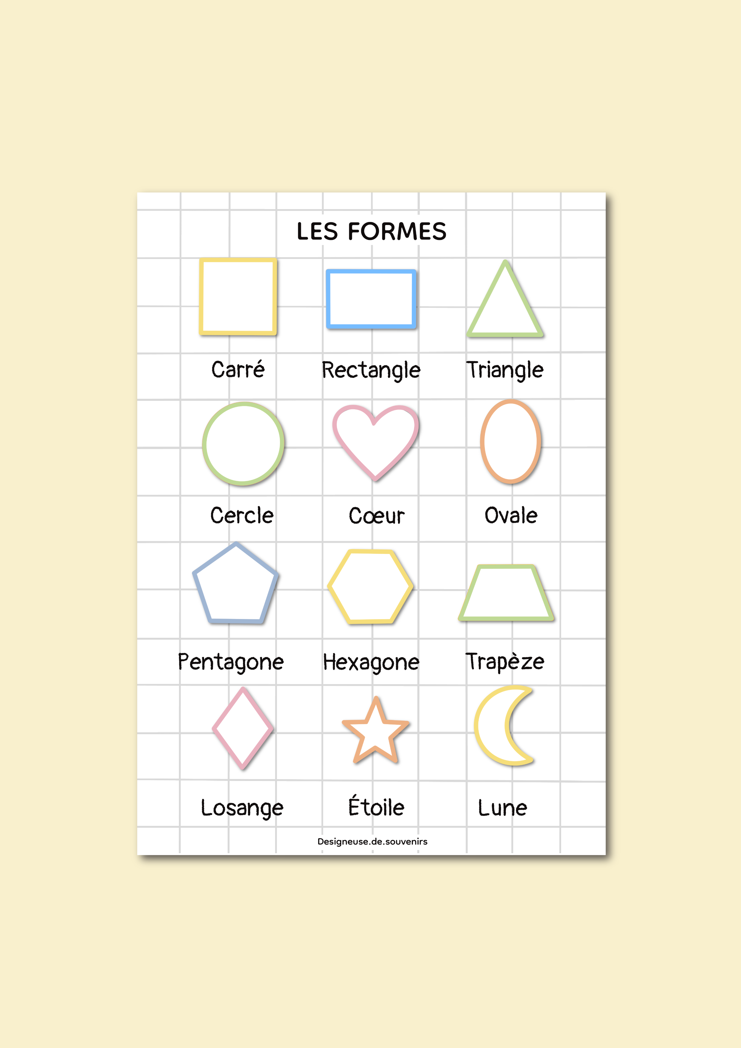 Affiche éducative : Les formes